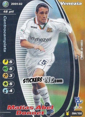 Sticker Matias Abel Donnet - Football Champions Italy 2001-2002 - Wizards of The Coast