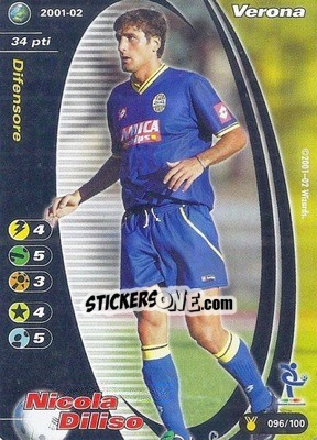 Sticker Nicola Diliso - Football Champions Italy 2001-2002 n. u96 - Wizards of The Coast