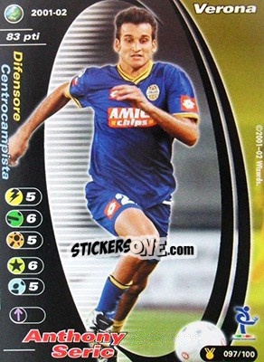 Sticker Anthony Seric - Football Champions Italy 2001-2002 n. u97 - Wizards of The Coast