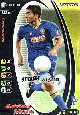 Sticker Adrian Mutu - Football Champions Italy 2001-2002 n. u100 - Wizards of The Coast