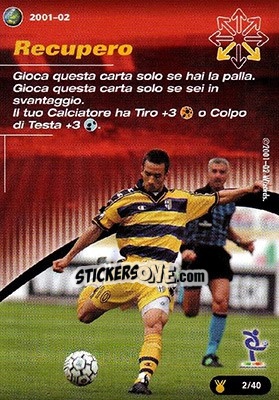 Sticker Recupero - Football Champions Italy 2001-2002 n. uT2 - Wizards of The Coast