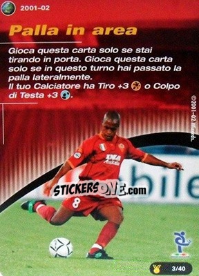 Sticker Palla In Area - Football Champions Italy 2001-2002 n. UT3 - Wizards of The Coast