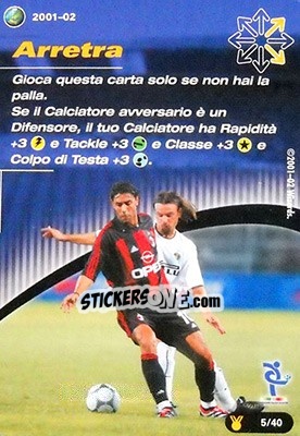 Sticker Arretra - Football Champions Italy 2001-2002 - Wizards of The Coast