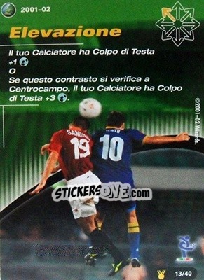 Sticker Elevazione - Football Champions Italy 2001-2002 - Wizards of The Coast