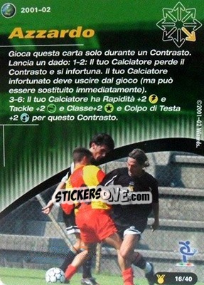 Sticker Azzardo - Football Champions Italy 2001-2002 - Wizards of The Coast