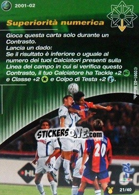 Cromo Superiorita numerica - Football Champions Italy 2001-2002 - Wizards of The Coast