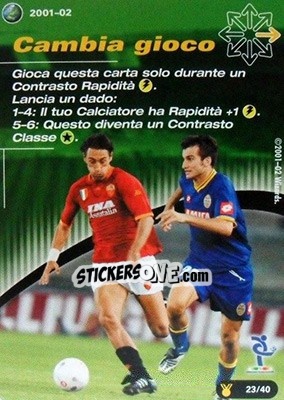 Figurina Cambia gioco - Football Champions Italy 2001-2002 - Wizards of The Coast