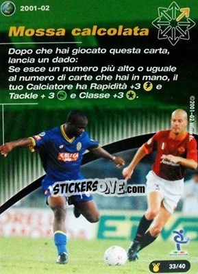 Sticker Mossa calcolata - Football Champions Italy 2001-2002 - Wizards of The Coast