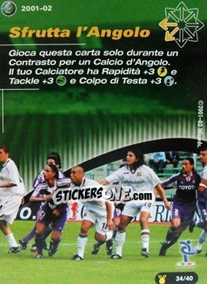 Sticker Sfrutta I'Angolo - Football Champions Italy 2001-2002 n. uT34 - Wizards of The Coast