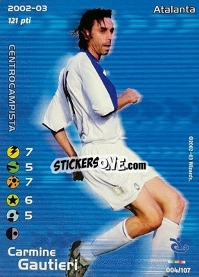 Sticker Carmine Gautieri - Football Champions Italy 2002-2003 n. 4 - Wizards of The Coast