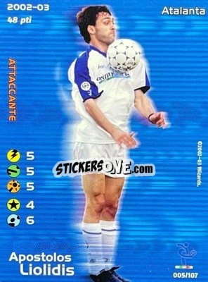 Sticker Apostolos Liolidis - Football Champions Italy 2002-2003 - Wizards of The Coast