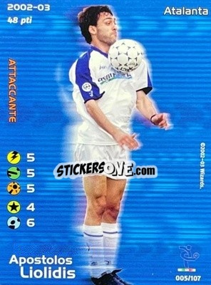 Sticker Apostolos Liolidis - Football Champions Italy 2002-2003 n. 5 - Wizards of The Coast