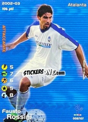 Sticker Fausto Rossini - Football Champions Italy 2002-2003 n. 8 - Wizards of The Coast