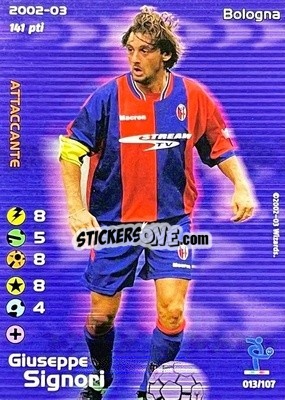 Sticker Giuseppe Signori - Football Champions Italy 2002-2003 n. 13 - Wizards of The Coast