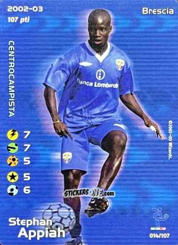 Sticker Stephan Appiah - Football Champions Italy 2002-2003 n. 14 - Wizards of The Coast