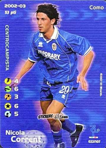 Figurina Nicola Corrent - Football Champions Italy 2002-2003 n. 22 - Wizards of The Coast