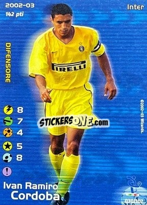 Sticker Ivan Ramiro Cordoba - Football Champions Italy 2002-2003 - Wizards of The Coast