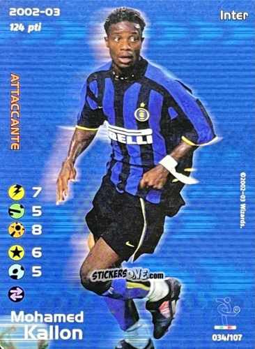 Cromo Mohamed Kallon - Football Champions Italy 2002-2003 n. 34 - Wizards of The Coast