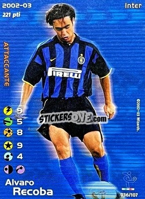 Sticker Alvaro Recoba - Football Champions Italy 2002-2003 n. 36 - Wizards of The Coast