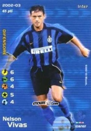 Sticker Nelson Vivas - Football Champions Italy 2002-2003 n. 38 - Wizards of The Coast