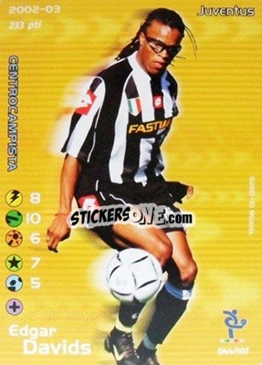 Sticker Edgar Davids - Football Champions Italy 2002-2003 n. 44 - Wizards of The Coast
