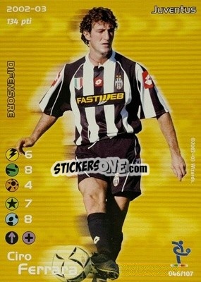 Sticker Ciro Ferrara - Football Champions Italy 2002-2003 - Wizards of The Coast