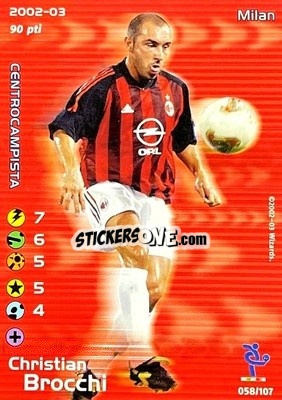Figurina Cristian Brocchi - Football Champions Italy 2002-2003 - Wizards of The Coast