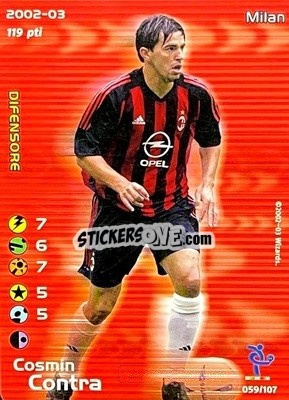 Sticker Cosmin Contra - Football Champions Italy 2002-2003 - Wizards of The Coast