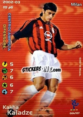 Sticker Kakha Kaladze - Football Champions Italy 2002-2003 n. 64 - Wizards of The Coast
