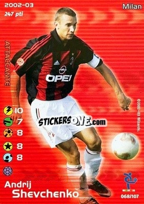 Sticker Andriy Shevchenko - Football Champions Italy 2002-2003 - Wizards of The Coast