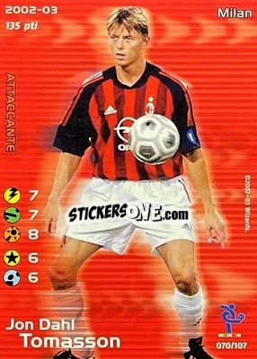 Sticker Jon Dahl Tomasson - Football Champions Italy 2002-2003 - Wizards of The Coast