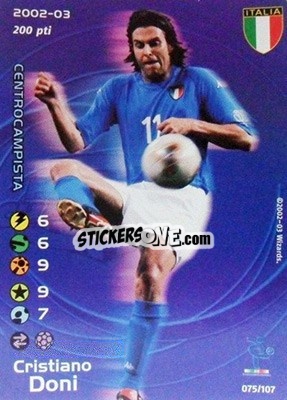 Sticker Cristiano Doni - Football Champions Italy 2002-2003 - Wizards of The Coast
