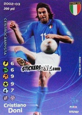 Sticker Cristiano Doni - Football Champions Italy 2002-2003 n. 75 - Wizards of The Coast