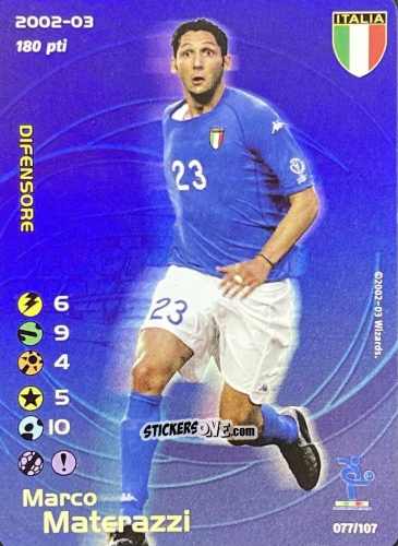 Cromo Marco Materazzi - Football Champions Italy 2002-2003 n. 77 - Wizards of The Coast