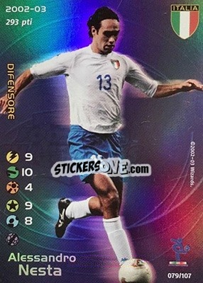 Sticker Alessandro Nesta - Football Champions Italy 2002-2003 - Wizards of The Coast