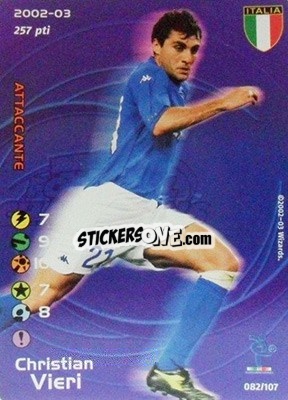 Sticker Christian Vieri - Football Champions Italy 2002-2003 n. 82 - Wizards of The Coast