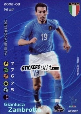 Sticker Gianluca Zambrotta - Football Champions Italy 2002-2003 n. 83 - Wizards of The Coast