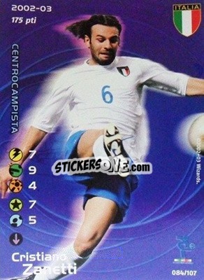 Figurina Cristiano Zanetti - Football Champions Italy 2002-2003 - Wizards of The Coast