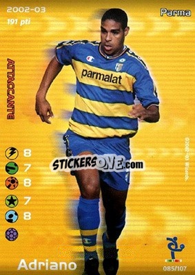 Sticker Adriano - Football Champions Italy 2002-2003 - Wizards of The Coast