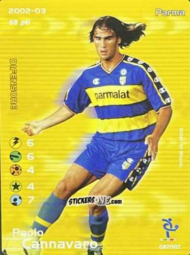 Sticker Paolo Cannavaro - Football Champions Italy 2002-2003 n. 87 - Wizards of The Coast