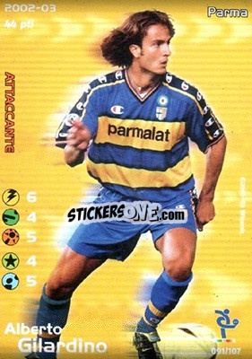 Sticker Alberto Gilardino - Football Champions Italy 2002-2003 n. 91 - Wizards of The Coast
