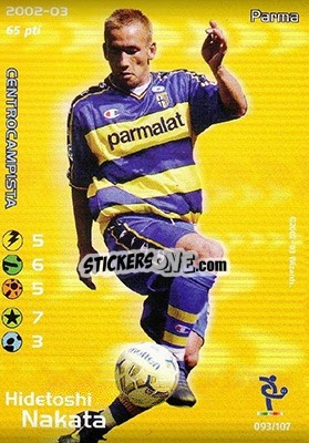 Sticker Hidetoshi Nakata - Football Champions Italy 2002-2003 - Wizards of The Coast