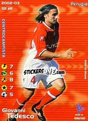 Sticker Giovanni Tedesco - Football Champions Italy 2002-2003 n. 96 - Wizards of The Coast