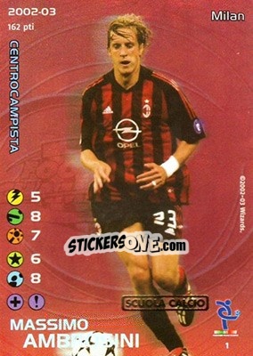 Sticker Massimo Ambrosini - Football Champions Italy 2002-2003 n. P1 - Wizards of The Coast