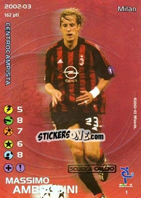 Figurina Massimo Ambrosini - Football Champions Italy 2002-2003 - Wizards of The Coast