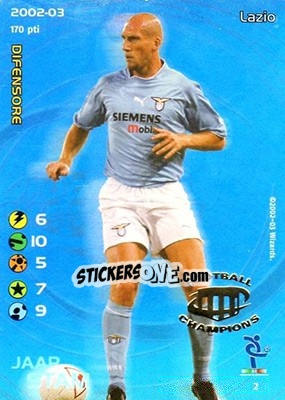 Sticker Jaap Stam - Football Champions Italy 2002-2003 - Wizards of The Coast