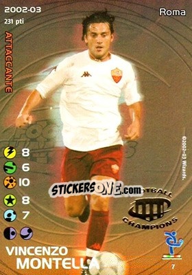Sticker Vincenzo Montella - Football Champions Italy 2002-2003 n. P7 - Wizards of The Coast