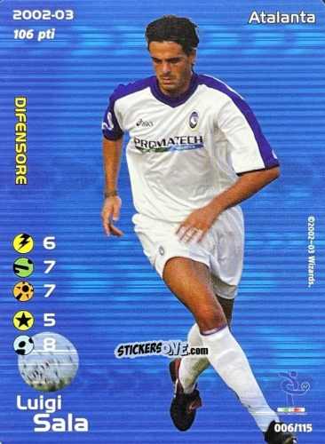 Figurina Luigi Sala - Football Champions Italy 2002-2003 n. u6 - Wizards of The Coast