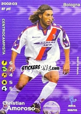 Sticker Christian Amoroso - Football Champions Italy 2002-2003 - Wizards of The Coast