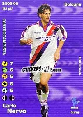 Sticker Carlo Nervo - Football Champions Italy 2002-2003 n. u11 - Wizards of The Coast